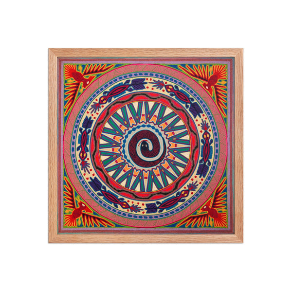 Huichol Yarn Painting Print • L - 107 - Huichol Arts