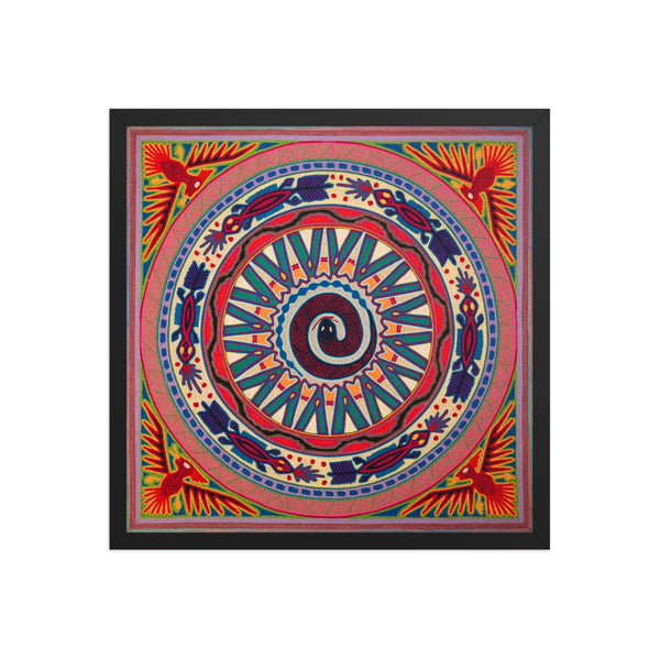 Huichol Yarn Painting Print • L - 107 - Huichol Arts