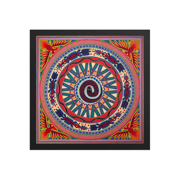 Huichol Yarn Painting Print • L - 107 - Huichol Arts