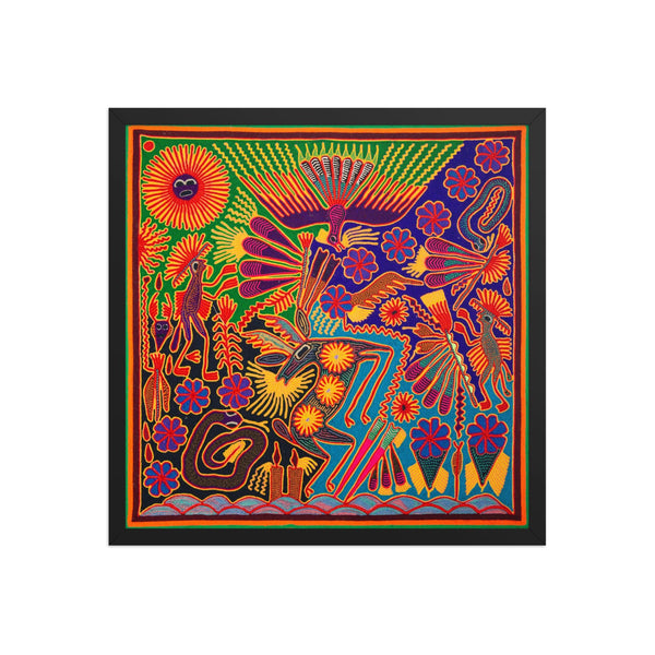 Huichol Yarn Painting Print • L - 108 - Huichol Arts