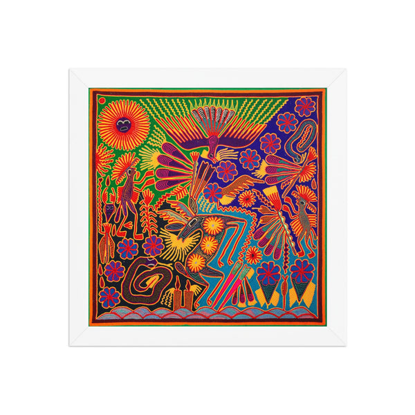 Huichol Yarn Painting Print • L - 108 - Huichol Arts