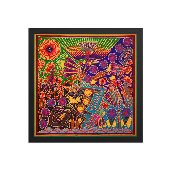 Huichol Yarn Painting Print • L - 108 - Huichol Arts