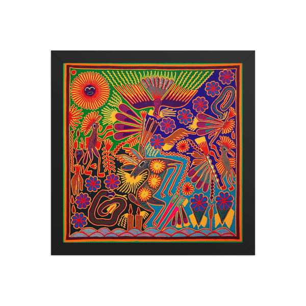 Huichol Yarn Painting Print • L - 108 - Huichol Arts