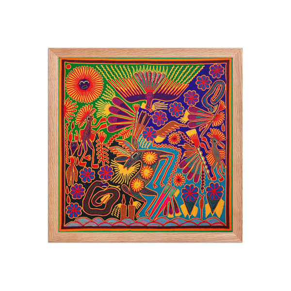 Huichol Yarn Painting Print • L - 108 - Huichol Arts