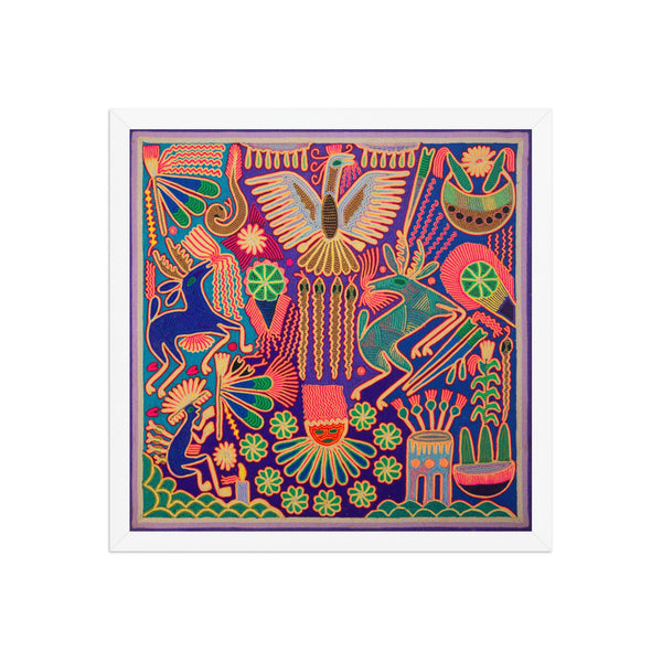 Huichol Yarn Painting Print • L - 109 - Huichol Arts
