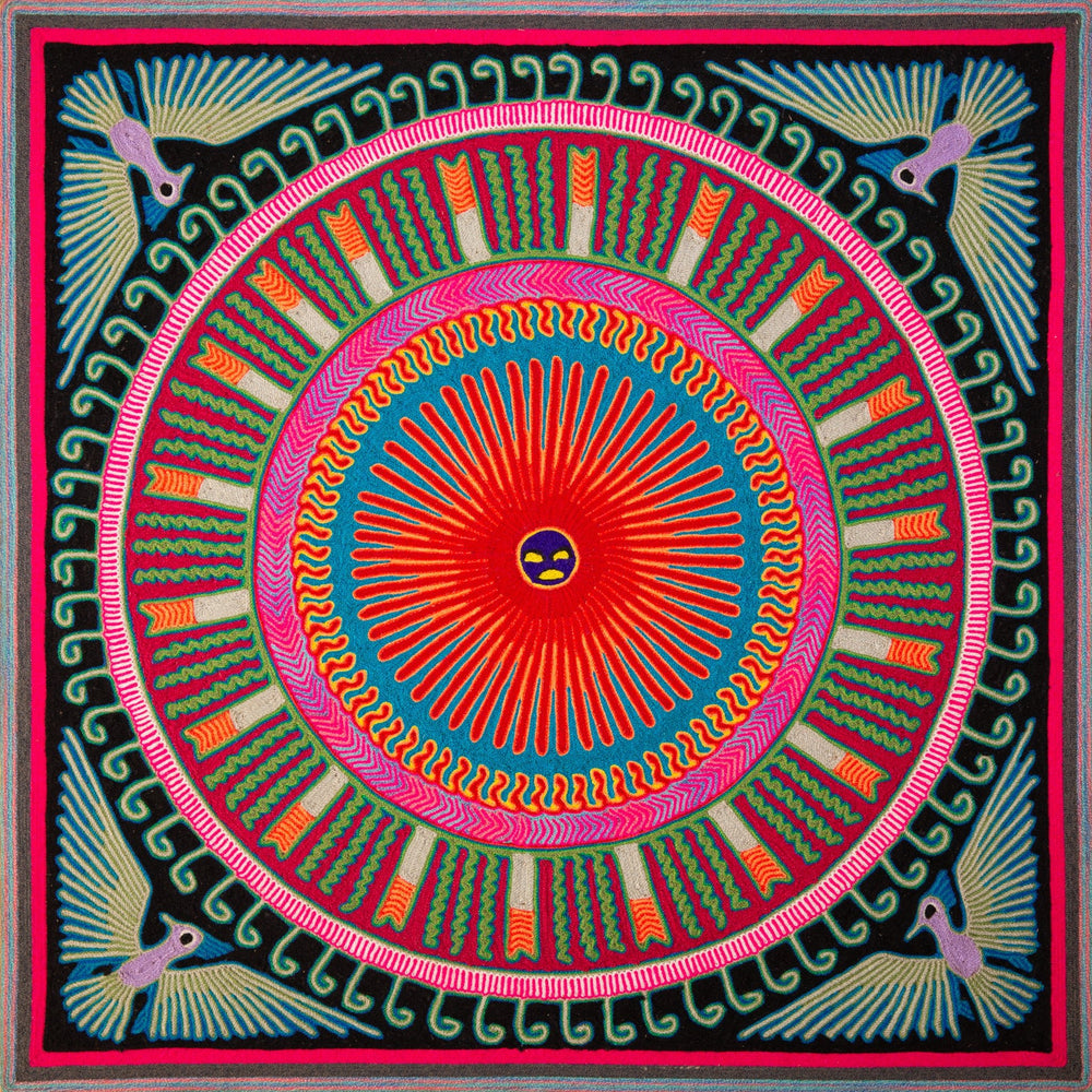 Huichol Yarn Painting Print • L - 110 - Huichol Arts