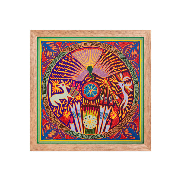 Huichol Yarn Painting Print • L - 111 - Huichol Arts
