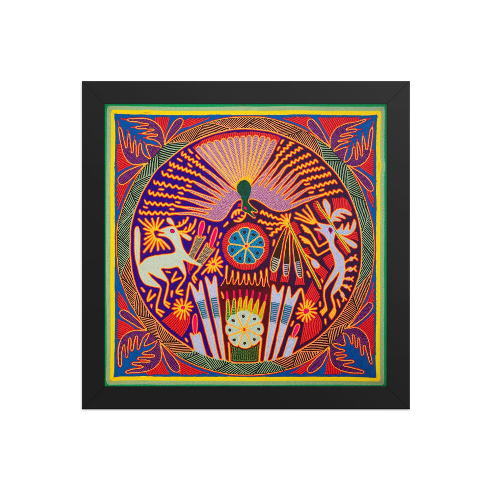 Huichol Yarn Painting Print • L - 111 - Huichol Arts