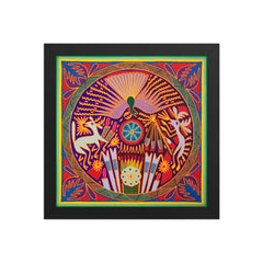 Huichol Yarn Painting Print • L - 111 - Huichol Arts