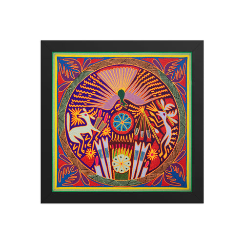 Huichol Yarn Painting Print • L - 111 - Huichol Arts