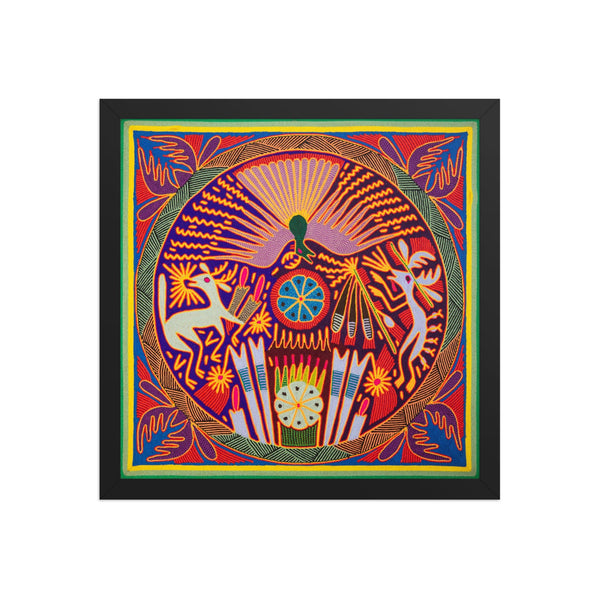 Huichol Yarn Painting Print • L - 111 - Huichol Arts