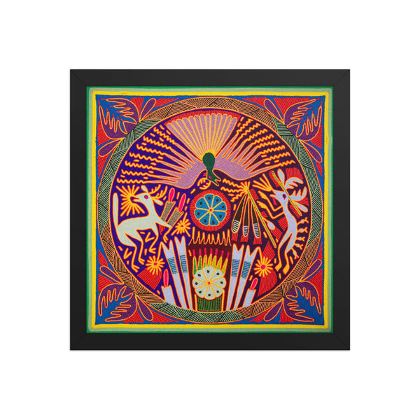 Huichol Yarn Painting Print • L - 111 - Huichol Arts