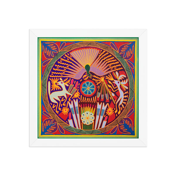 Huichol Yarn Painting Print • L - 111 - Huichol Arts