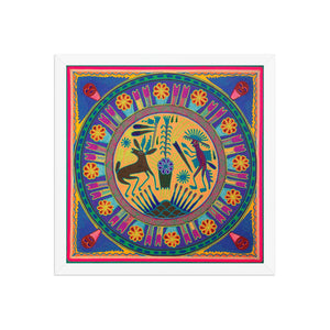 Huichol Yarn Painting Print • L - 112 - Huichol Arts