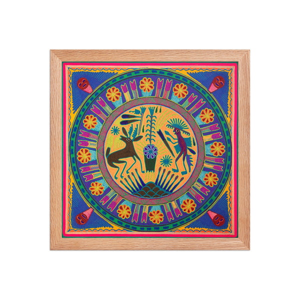 Huichol Yarn Painting Print • L - 112 - Huichol Arts