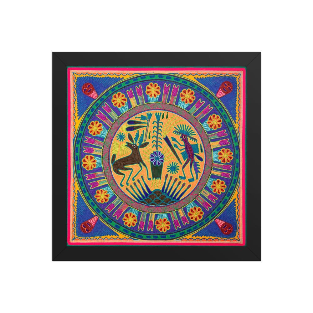 Huichol Yarn Painting Print • L - 112 - Huichol Arts
