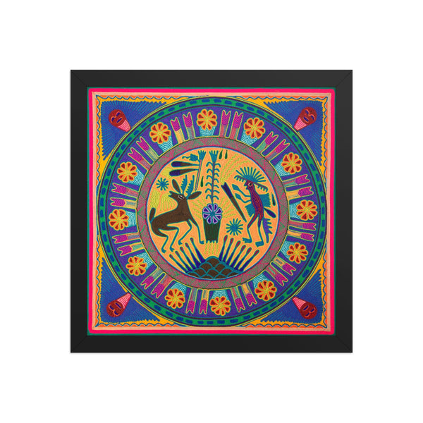 Huichol Yarn Painting Print • L - 112 - Huichol Arts