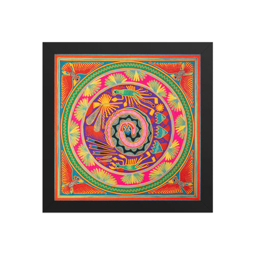 Huichol Yarn Painting Print • L - 113 - Huichol Arts