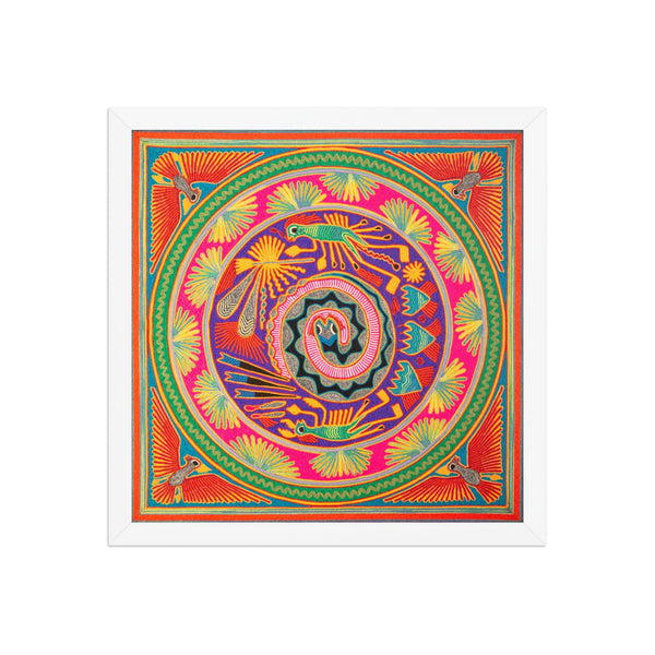 Huichol Yarn Painting Print • L - 113 - Huichol Arts