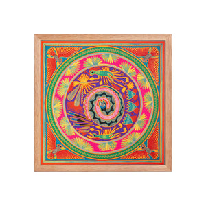 Huichol Yarn Painting Print • L - 113 - Huichol Arts