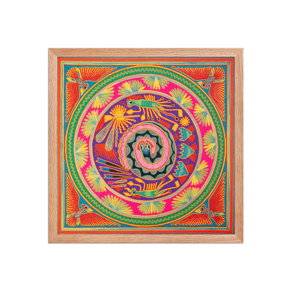 Huichol Yarn Painting Print • L - 113 - Huichol Arts