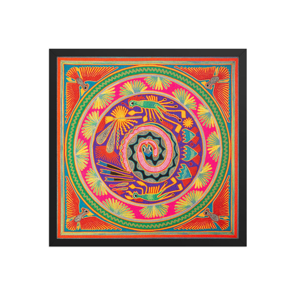 Huichol Yarn Painting Print • L - 113 - Huichol Arts