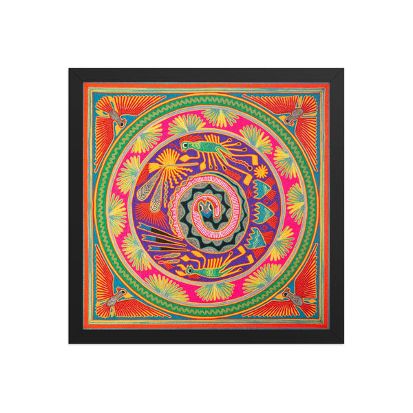 Huichol Yarn Painting Print • L - 113 - Huichol Arts