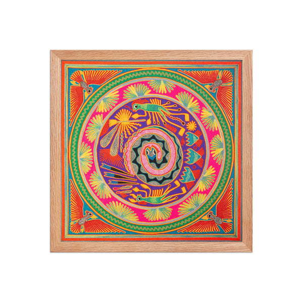 Huichol Yarn Painting Print • L - 113 - Huichol Arts