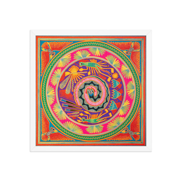 Huichol Yarn Painting Print • L - 113 - Huichol Arts
