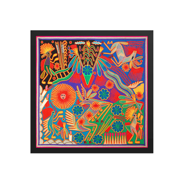 Huichol Yarn Painting Print • L - 114 - Huichol Arts