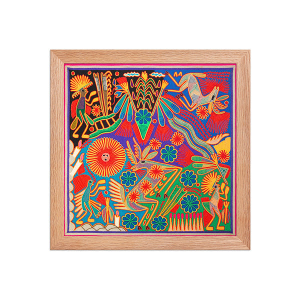 Huichol Yarn Painting Print • L - 114 - Huichol Arts