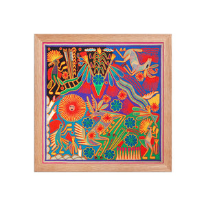 Huichol Yarn Painting Print • L - 114 - Huichol Arts