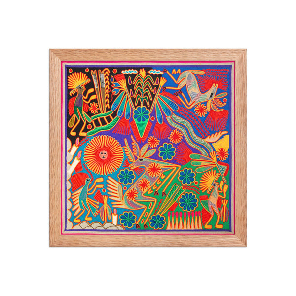 Huichol Yarn Painting Print • L - 114 - Huichol Arts