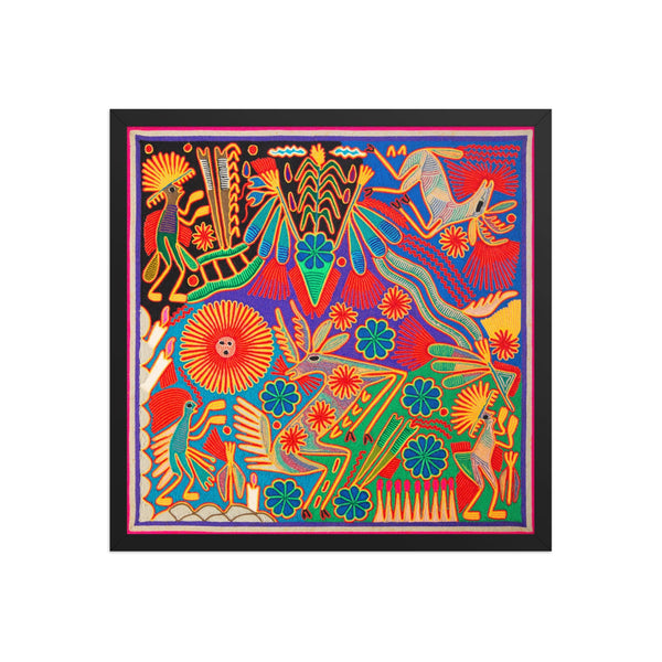 Huichol Yarn Painting Print • L - 114 - Huichol Arts