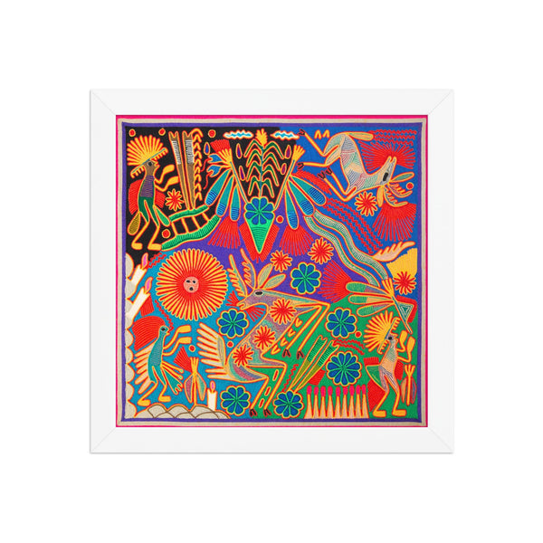 Huichol Yarn Painting Print • L - 114 - Huichol Arts