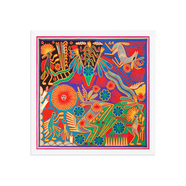 Huichol Yarn Painting Print • L - 114 - Huichol Arts