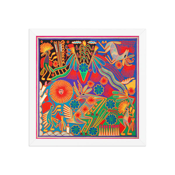 Huichol Yarn Painting Print • L - 114 - Huichol Arts