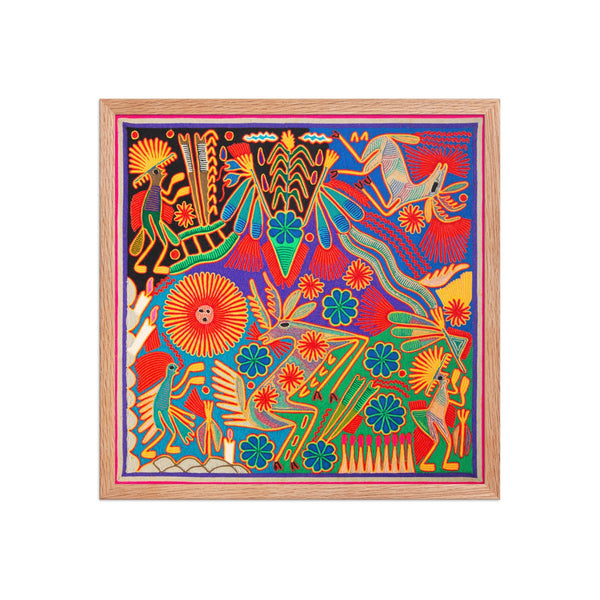 Huichol Yarn Painting Print • L - 114 - Huichol Arts