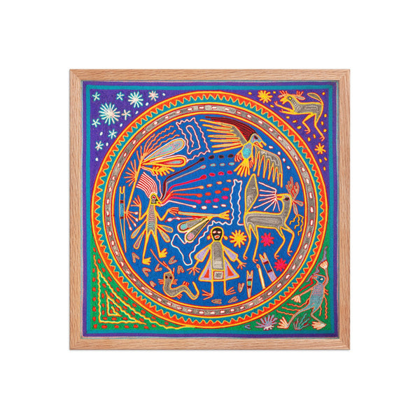Huichol Yarn Painting Print • L - 115 - Huichol Arts