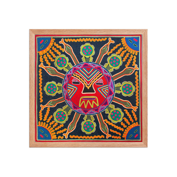 Huichol Yarn Painting Print • L - 116 - Huichol Arts