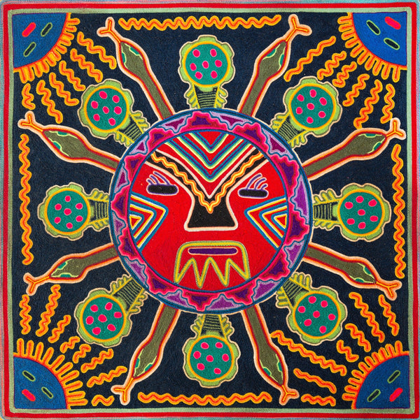 Huichol Yarn Painting Print • L - 116 - Huichol Arts