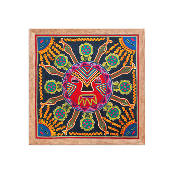 Huichol Yarn Painting Print • L - 116 - Huichol Arts