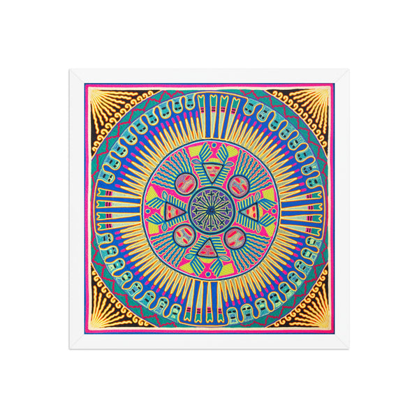 Huichol Yarn Painting Print • L - 117 - Huichol Arts