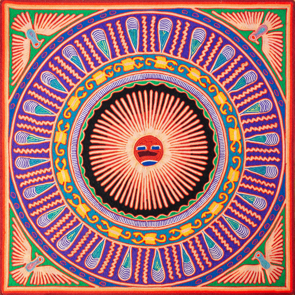Huichol Yarn Painting Print • L - 118 - Huichol Arts