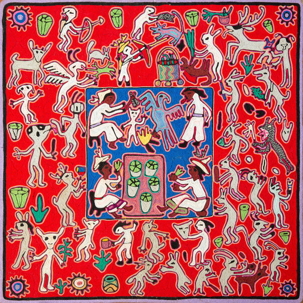 Huichol Yarn Painting Print • L - 119 - Huichol Arts