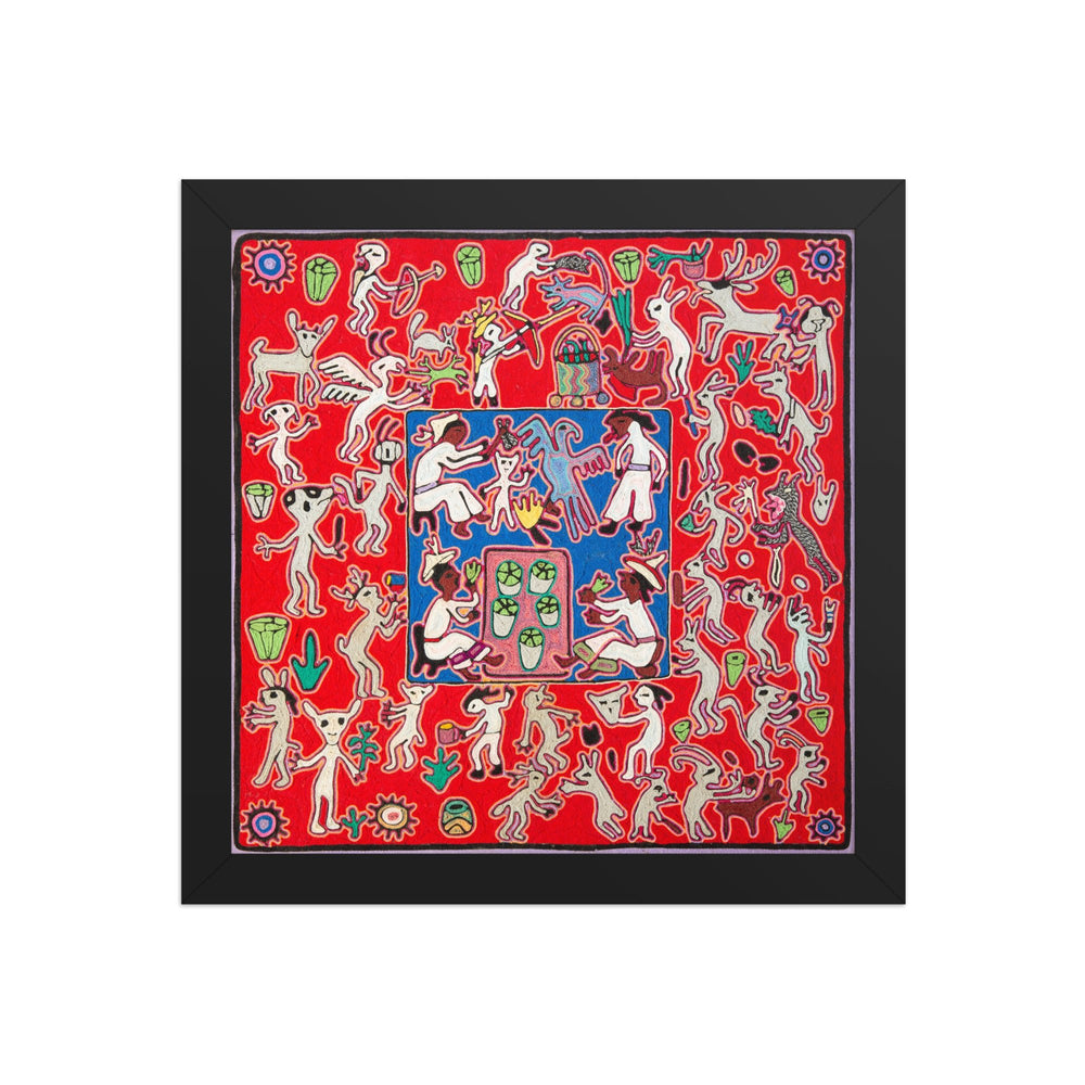 Huichol Yarn Painting Print • L - 119 - Huichol Arts