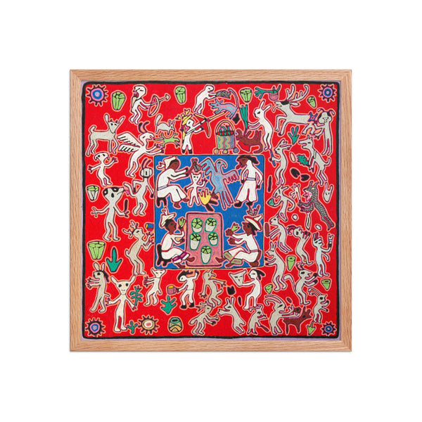 Huichol Yarn Painting Print • L - 119 - Huichol Arts