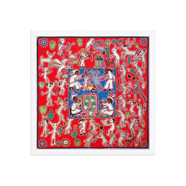 Huichol Yarn Painting Print • L - 119 - Huichol Arts
