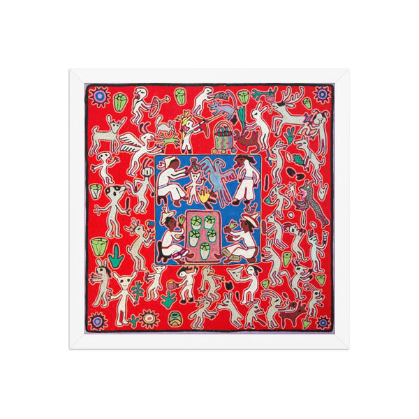 Huichol Yarn Painting Print • L - 119 - Huichol Arts