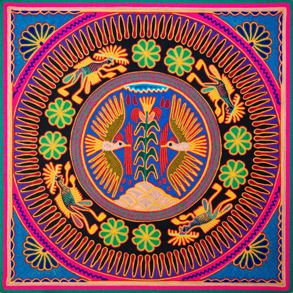 Huichol Yarn Painting Print • L - 120 - Huichol Arts